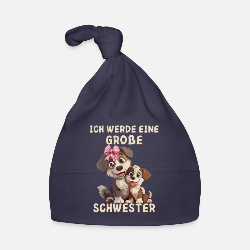 Ich werde eine große Schwester Hund Baby Bio-Mütze