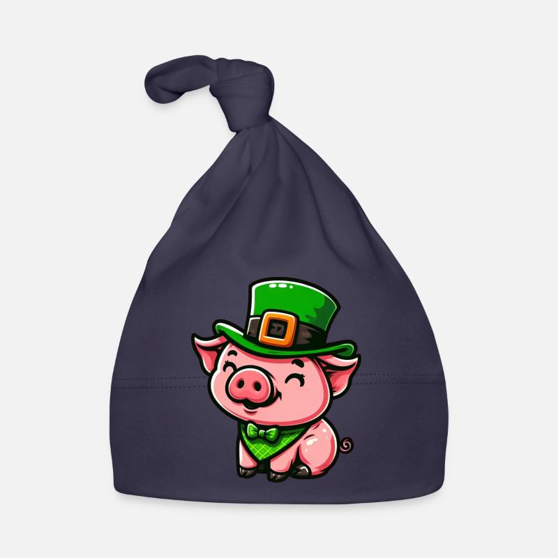 Dessin animé mignon de cochon de Saint-Patrick Bonnet bio Bébé