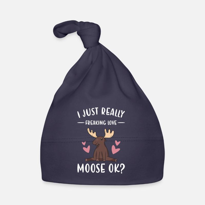 Elk I Just Freaking Love Moose Bonnet bio Bébé