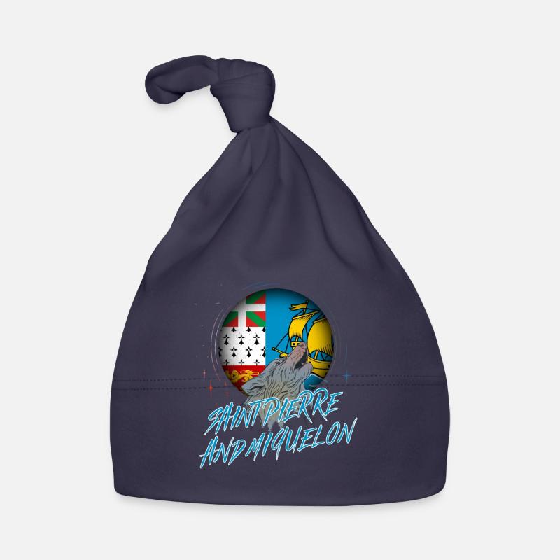 Saint Pierre et Miquelon - Bonnet bio Bébé - marine