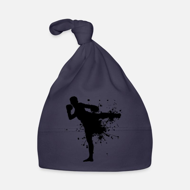 Boxe Thaï Hommes Muay Thaï Boxeur Thaï Boxe Thaï - Bonnet bio Bébé - marine