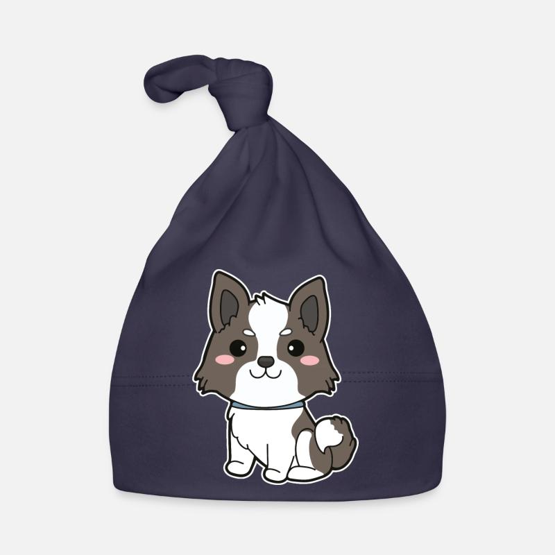 Border Collie - Bonnet bio Bébé - marine