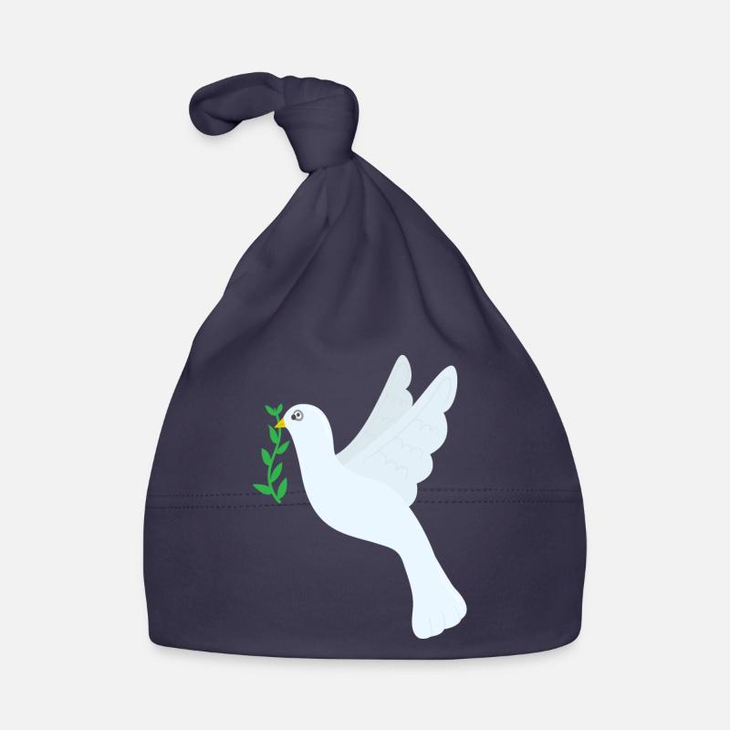 Colombe de la Paix - Bonnet bio Bébé - marine