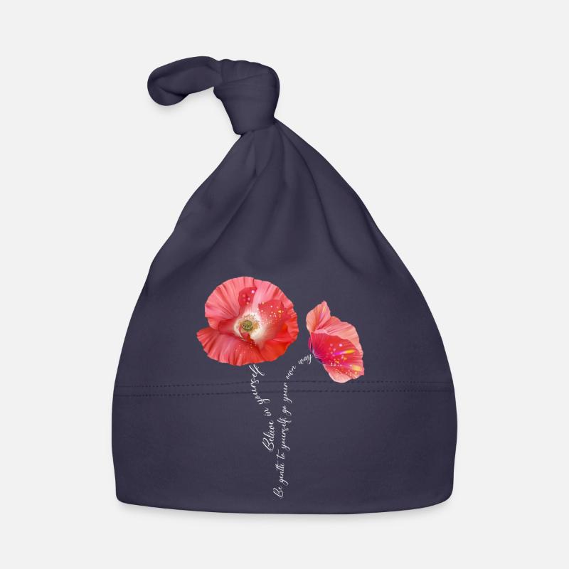 Mohnblumen im Sommer zum Muttertag Baby Bio-Mütze