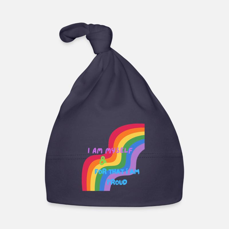 Ich bin ich selbst - Stolz - Stolz - Regenbogen - Kindisch Baby Bio-Mütze