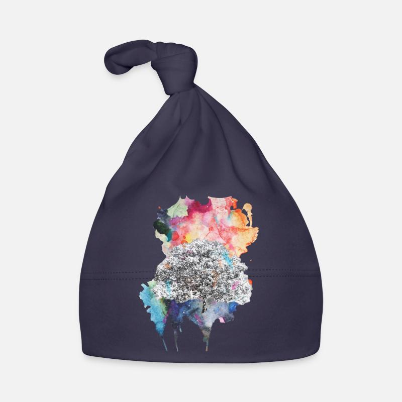 Explosion de couleur - Bonnet bio Bébé - marine