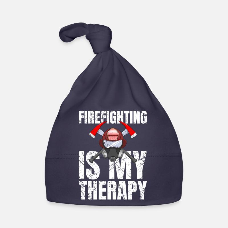 Firefighting Is My Therapy Fire Brigade Organic Baby Cap
