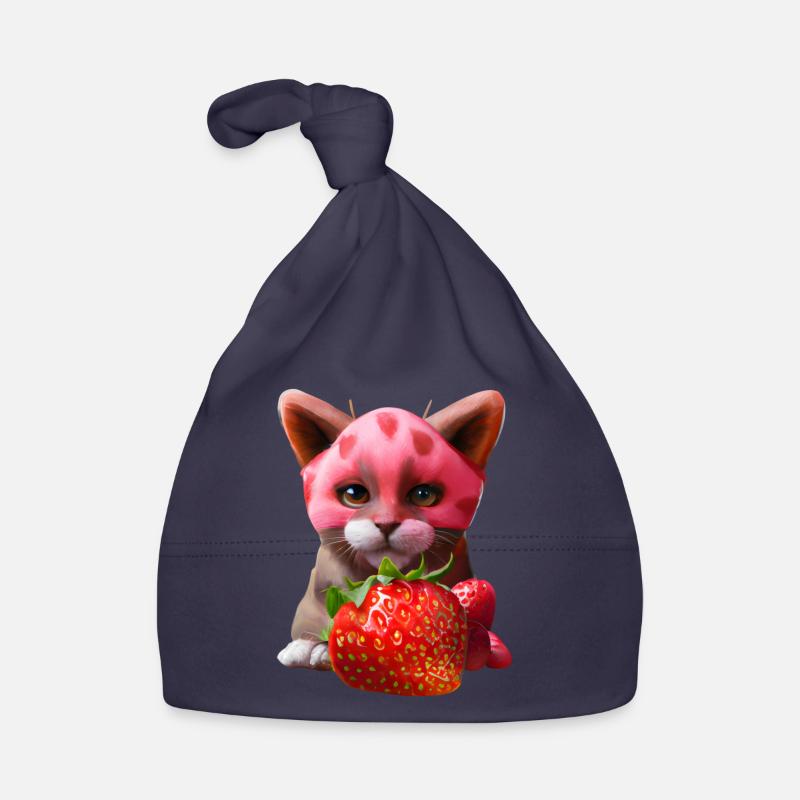Erdbeerkatze Baby Bio-Mütze