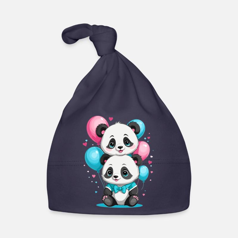 Panda mignon Bonnet bio Bébé