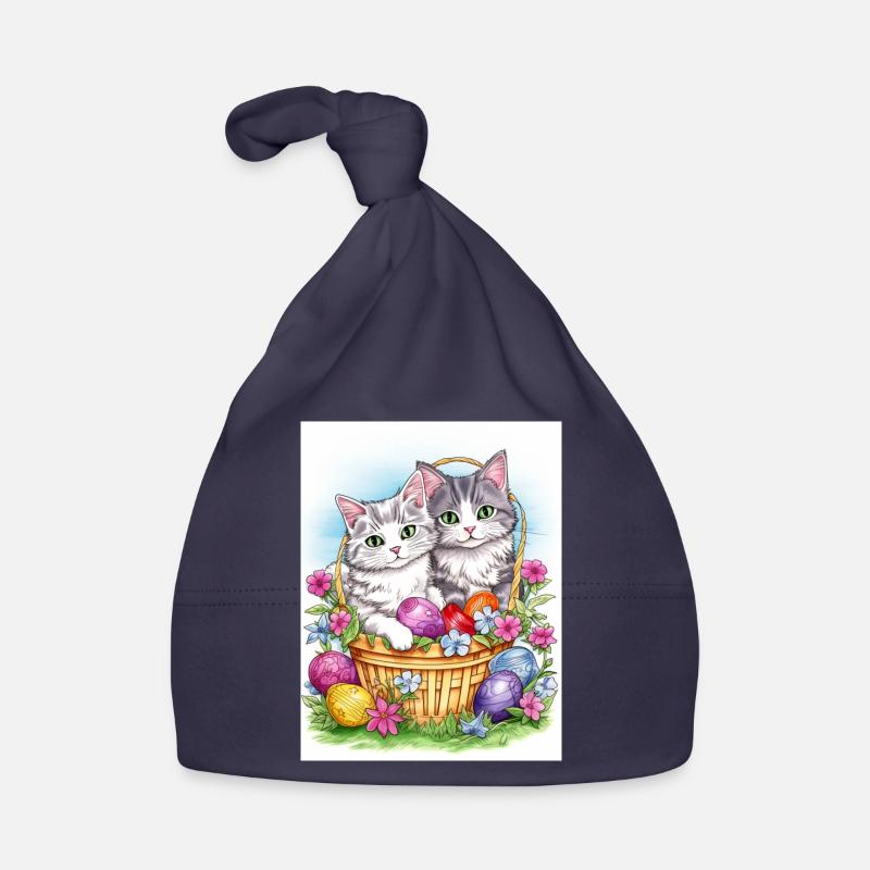 Chats de Pâques doux Bonnet bio Bébé
