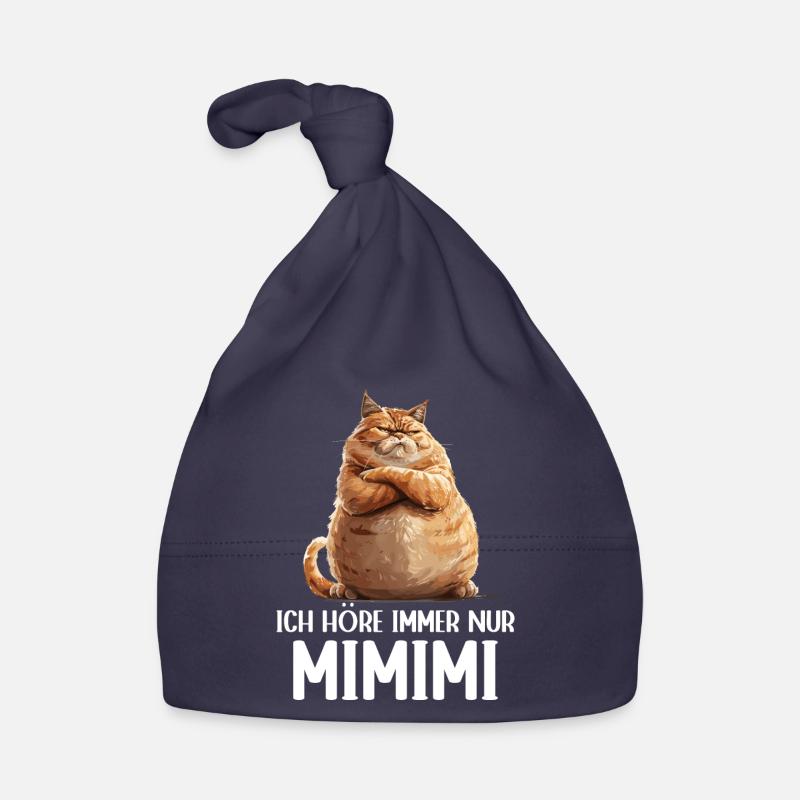 Cat Kitty I always hear Mimimi Organic Baby Cap