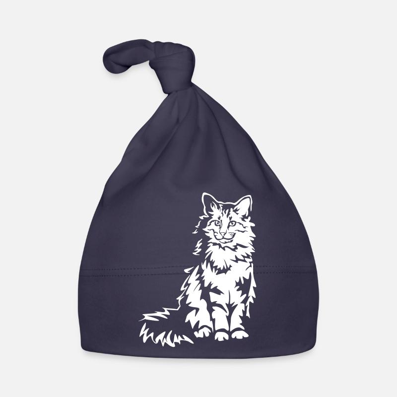 Chat des forêts norvégiennes « Black Edition » Bonnet bio Bébé