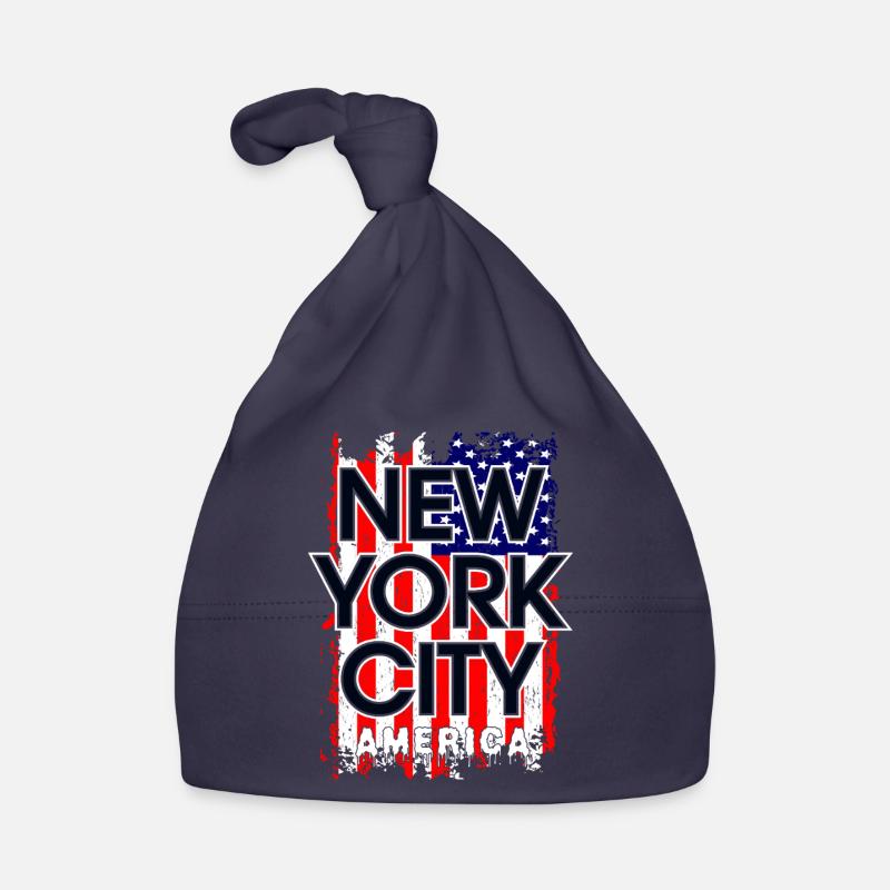 Conception du drapeau de la ville de New York Bonnet bio Bébé