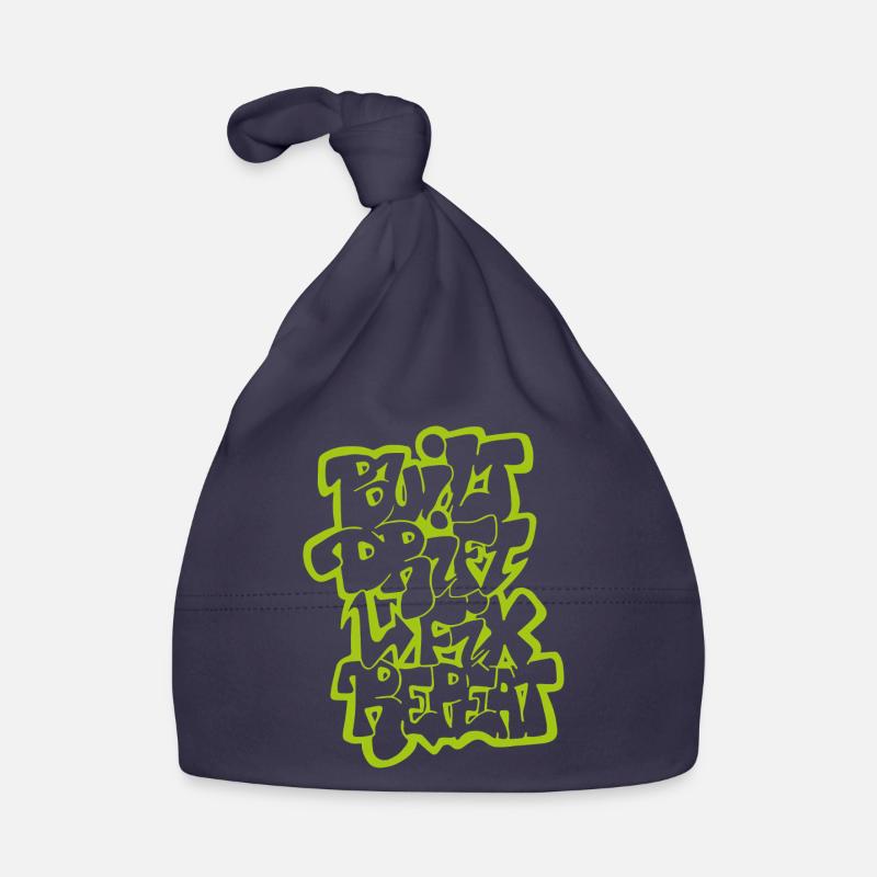 Dérivée construite Fix Repeat 02 - Bonnet bio Bébé - marine
