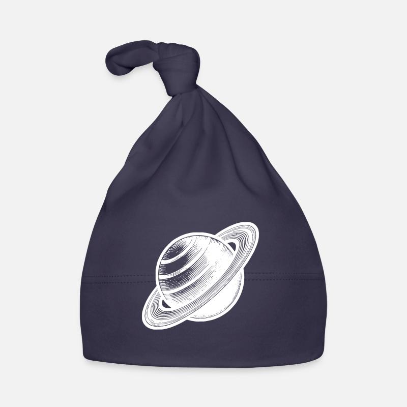 Ringed planet Saturn with ring system in the solar system Organic Baby Cap