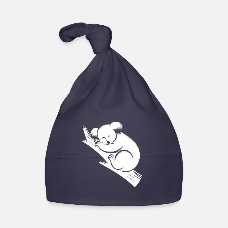 Sleeping koala on a branch Organic Baby Cap