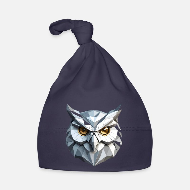 Owl Mask - Low Poly Design Baby Bio-Mütze