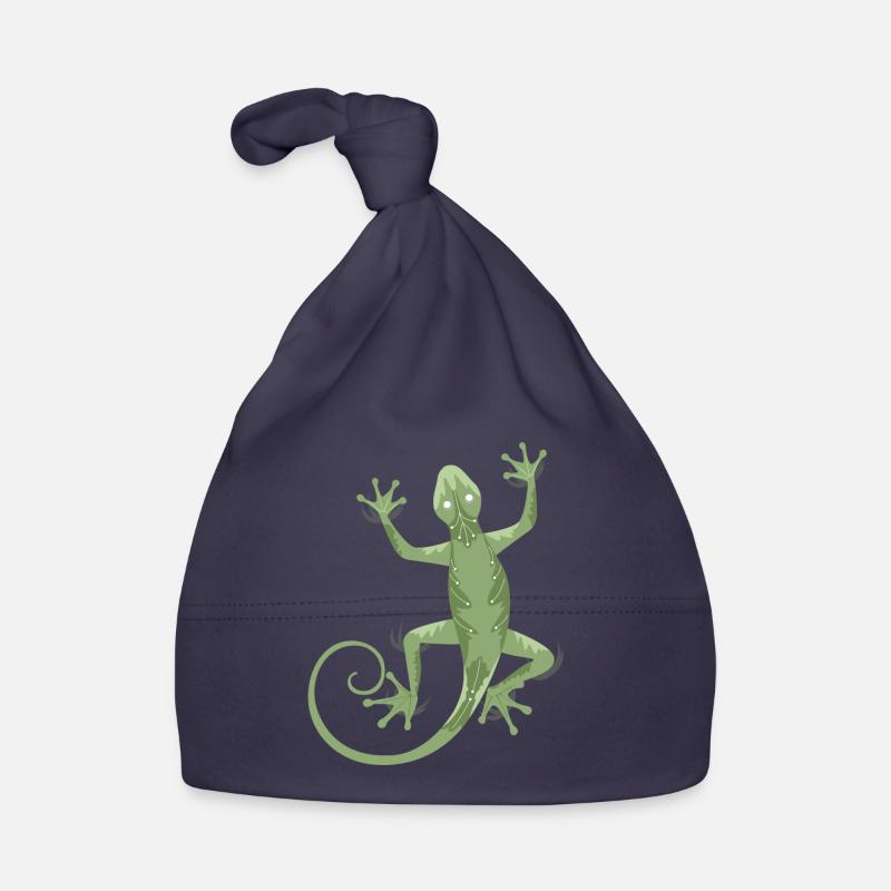 3D gecko Organic Baby Cap