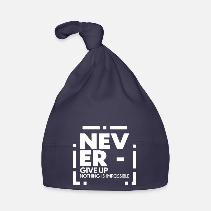 N’abandonnez jamais, rien n’est impossible Bonnet bio Bébé