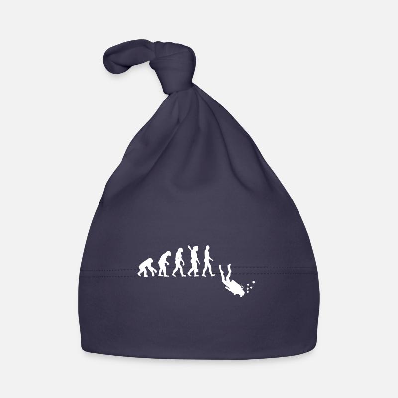 Funny Diver Evolution - Plongée sous-marine - Bonnet bio Bébé - marine