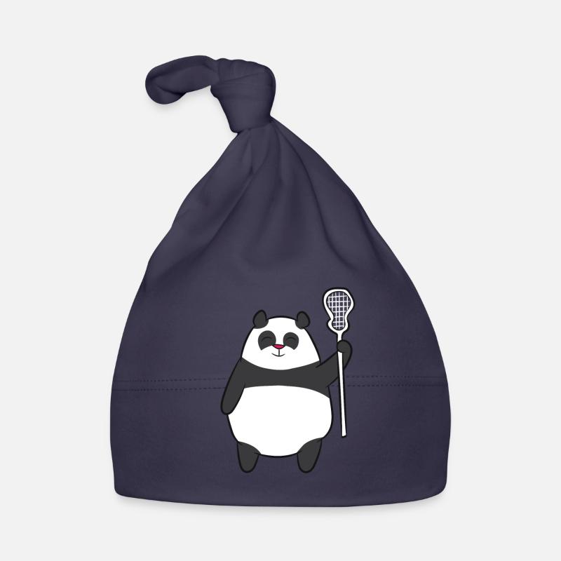 Lacrosse - Ours panda avec raquette de crosse Bonnet bio Bébé