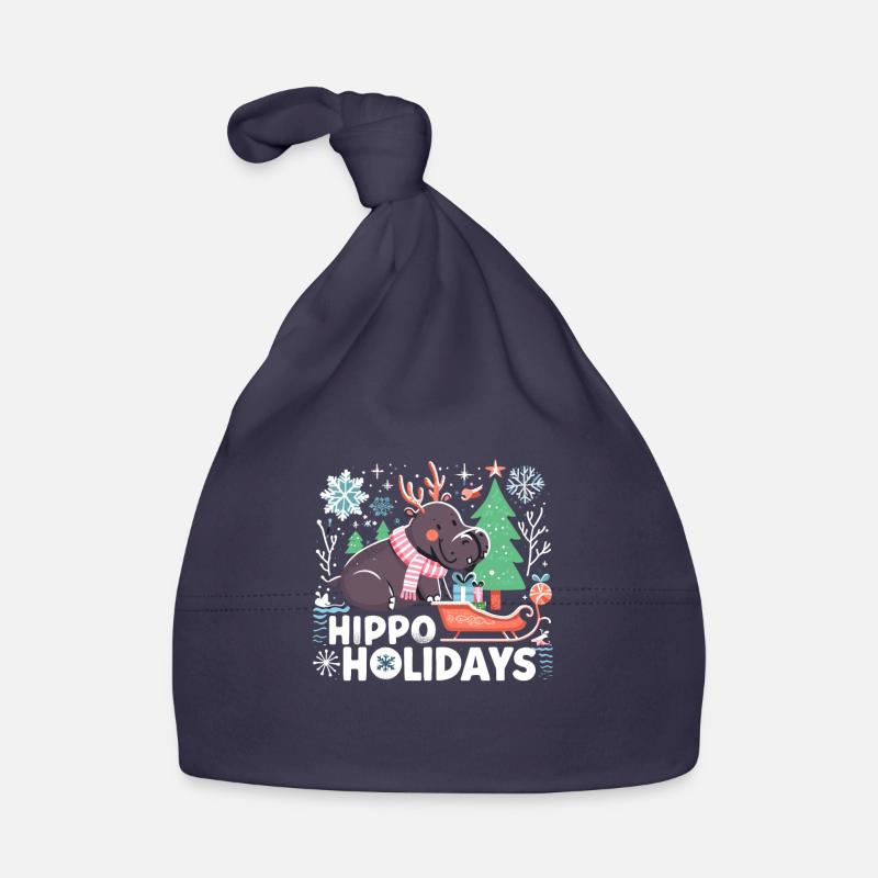 Weihnachten Nilpferd Weihnachtsmann Baby Bio-Mütze