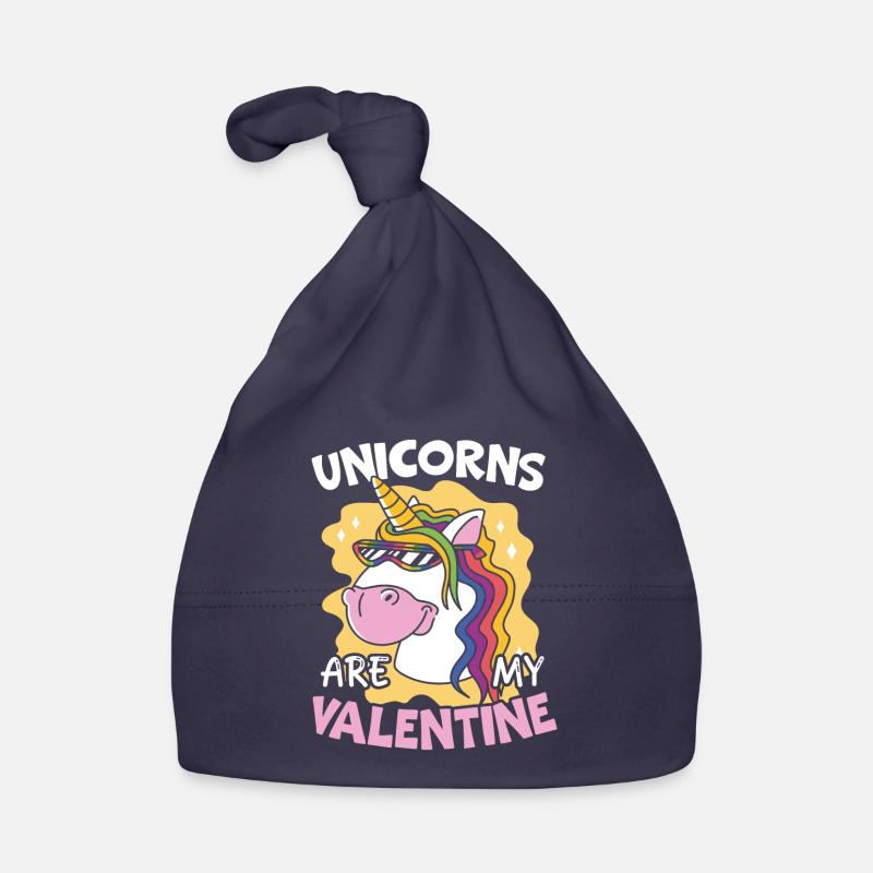 Valentinstag Geschenk 14. Februar süsses Einhorn Baby Bio-Mütze