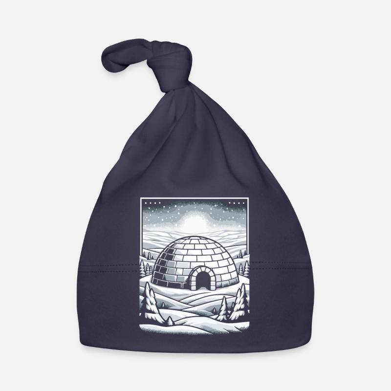 Igloo Ice Snow Flake Winter Organic Baby Cap