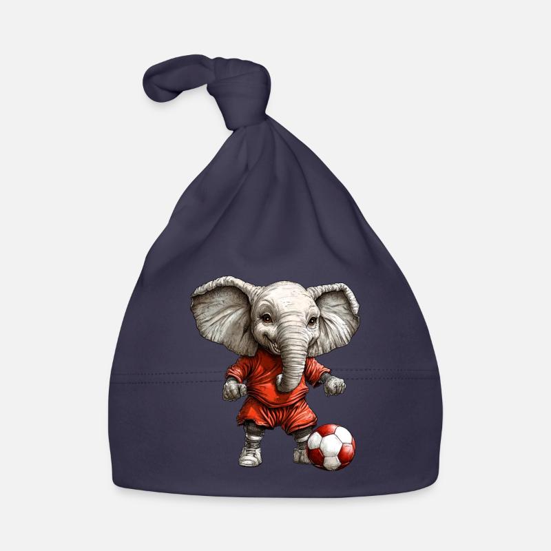Fussball Elefant Baby Bio-Mütze