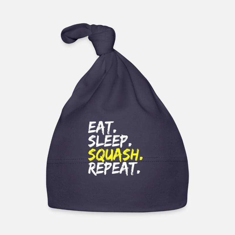 Eat Sleep Squash Repeat Squashtrainer Geschenkidee Baby Bio-Mütze