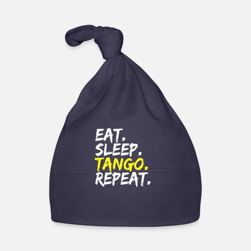Eat Sleep Tango Repeat Danseur Danse Tenue - Bonnet bio Bébé - marine
