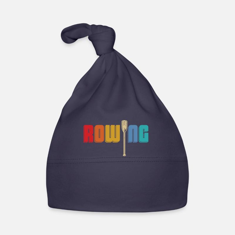 Retro Rowing Rowing Rowing Boat Vintage Rowing Organic Baby Cap