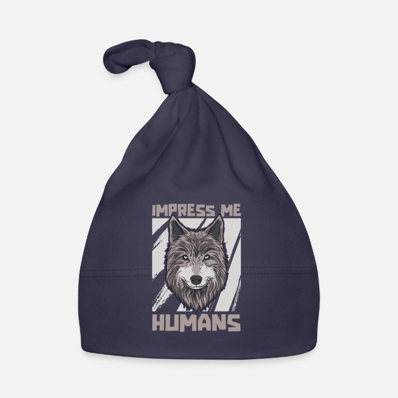 Loup - Bonnet bio Bébé - marine