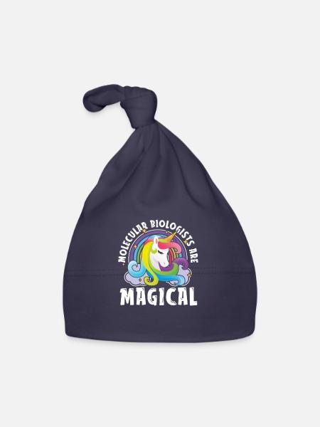 Biologiste Biologie Licorne Biologiste moléculaire - Bonnet bio Bébé - marine - Devant