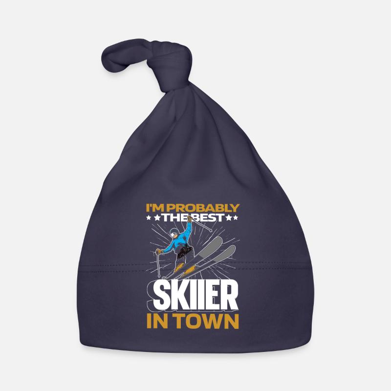Skiing Apres Ski Fun Organic Baby Cap