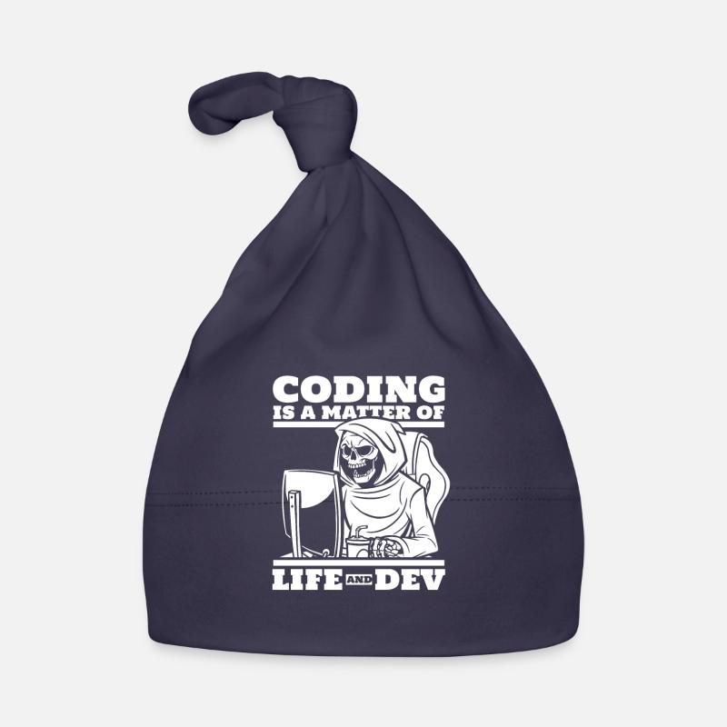 Développeur Coder Programmeur Squelette Bonnet bio Bébé