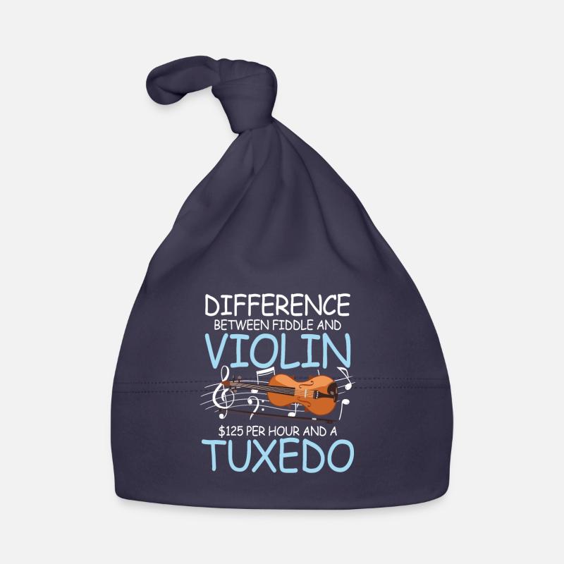 Difference Between Fiddle And Violin - Baby Bio-Mütze - Navy