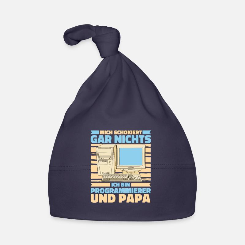 Entwickler Coder Programmierer Vater - Baby Bio-Mütze - Navy