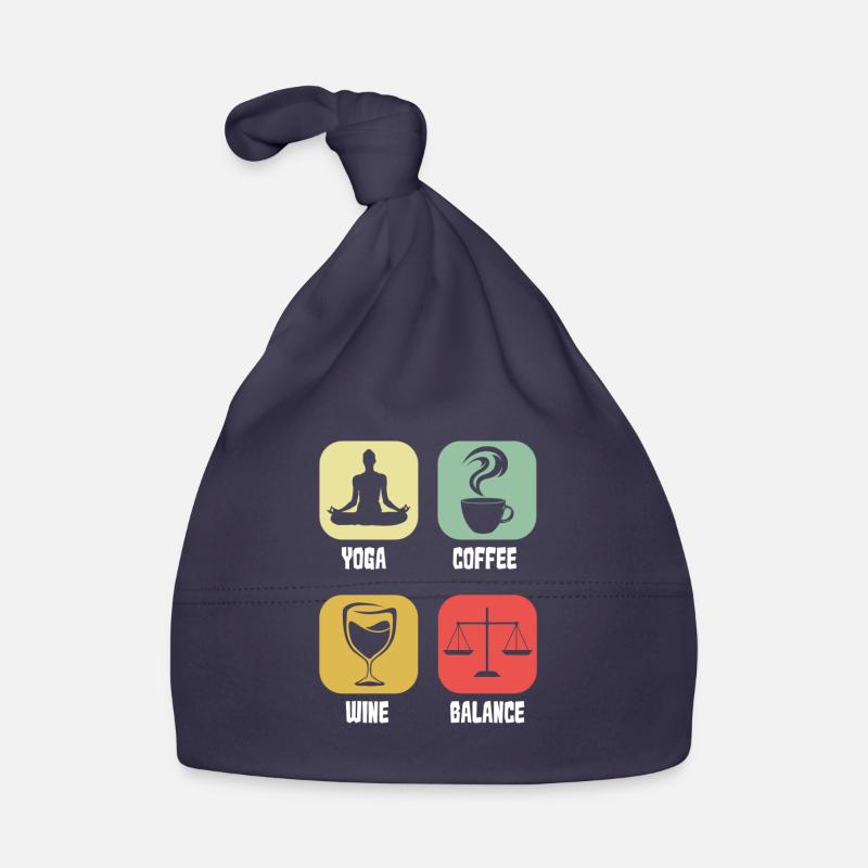 Kaffee Cafe Yoga Kaffeewein Baby Bio-Mütze