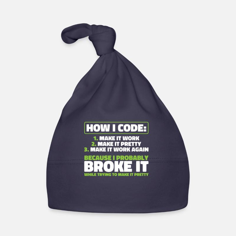 Développeur, Codeur, Programmeur Bonnet bio Bébé