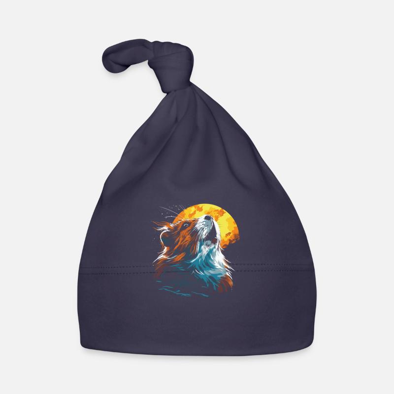 Cochon d’Inde Cochon d’Inde Soleil - Bonnet bio Bébé - marine