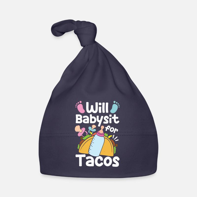 Will Babysit for Tacos Baby Bio-Mütze