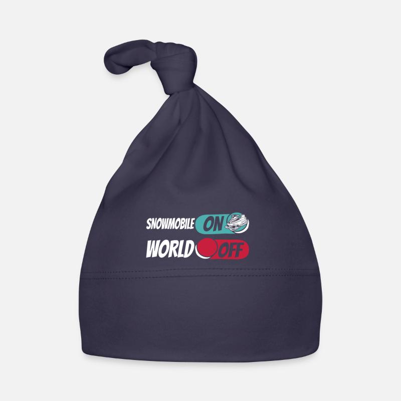Snowmobile Snowmobile Organic Baby Cap