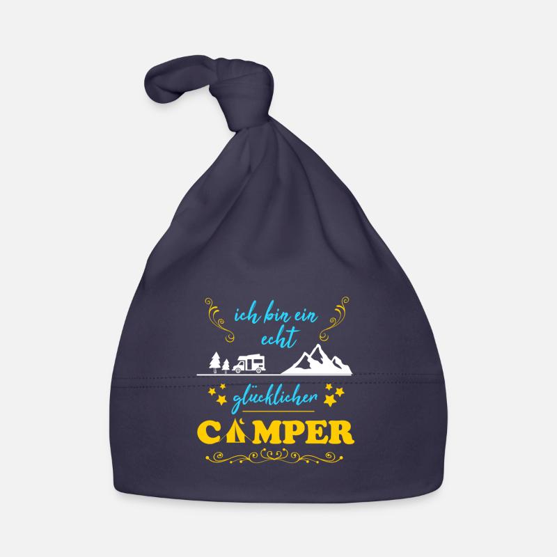 Camping echt glücklicher Camper Geschenk Mann Baby Bio-Mütze