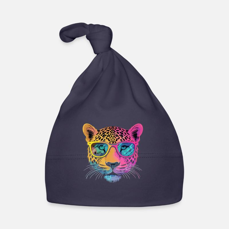 Cheetah Mit Sonnenbrille Hipster Stil Baby Bio-Mütze