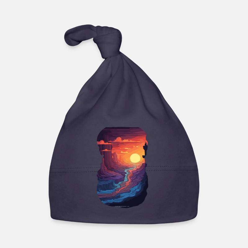 Coucher de soleil dans le canyon - Aventure dans le Bonnet bio Bébé