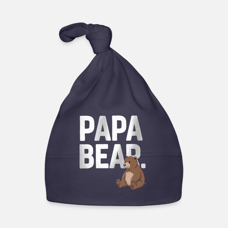 Papa Bear – Fun Design for Fathers Organic Baby Cap