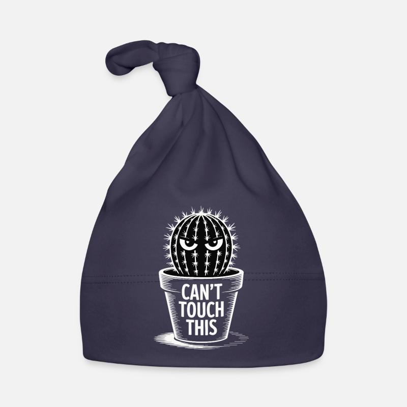 Can’t Touch This - Drôle de cactus avec dicton Bonnet bio Bébé