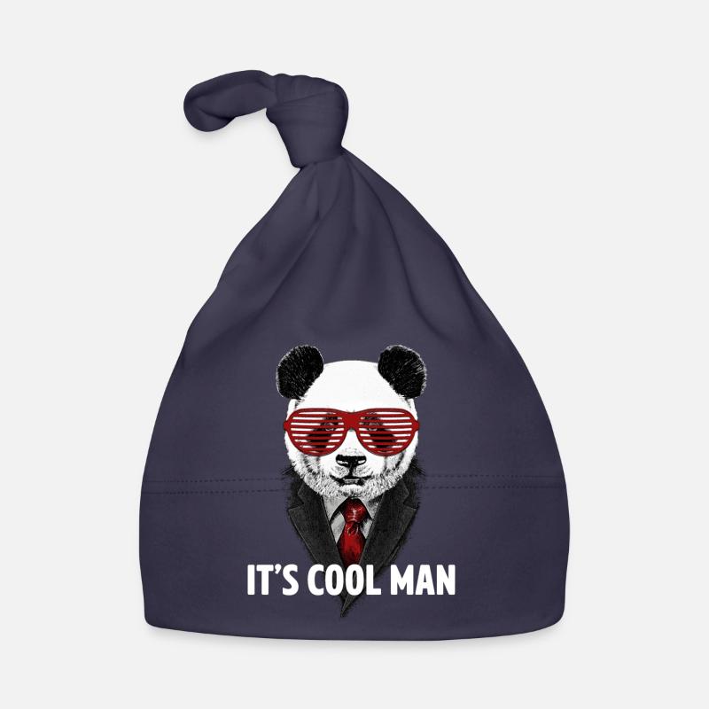 Panda - It's cool man - Geschenkidee Baby Bio-Mütze