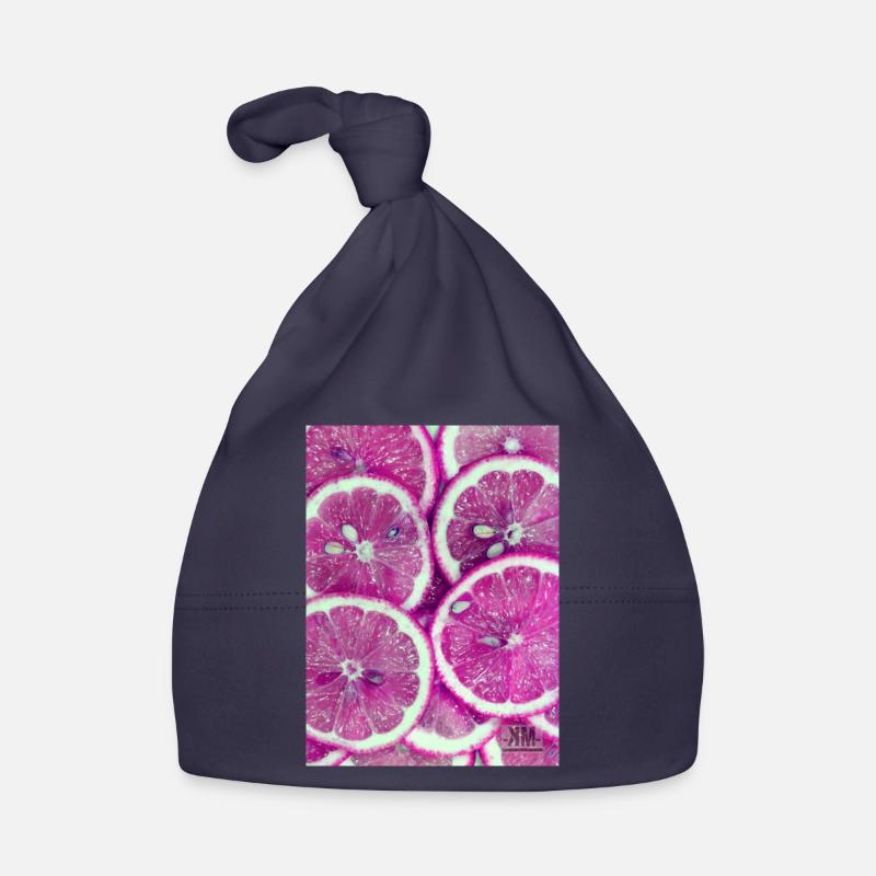 citron - Bonnet bio Bébé - marine